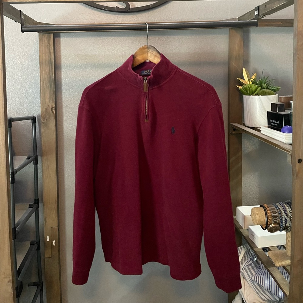 Polo half zip sweater